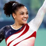 Always teams up with Olympic Gymnast to support girls in sports