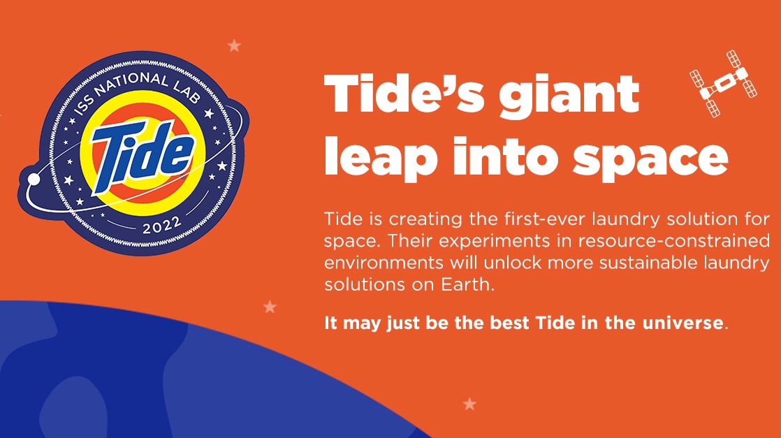 Tide partners with NASA to design first laundry detergent for space