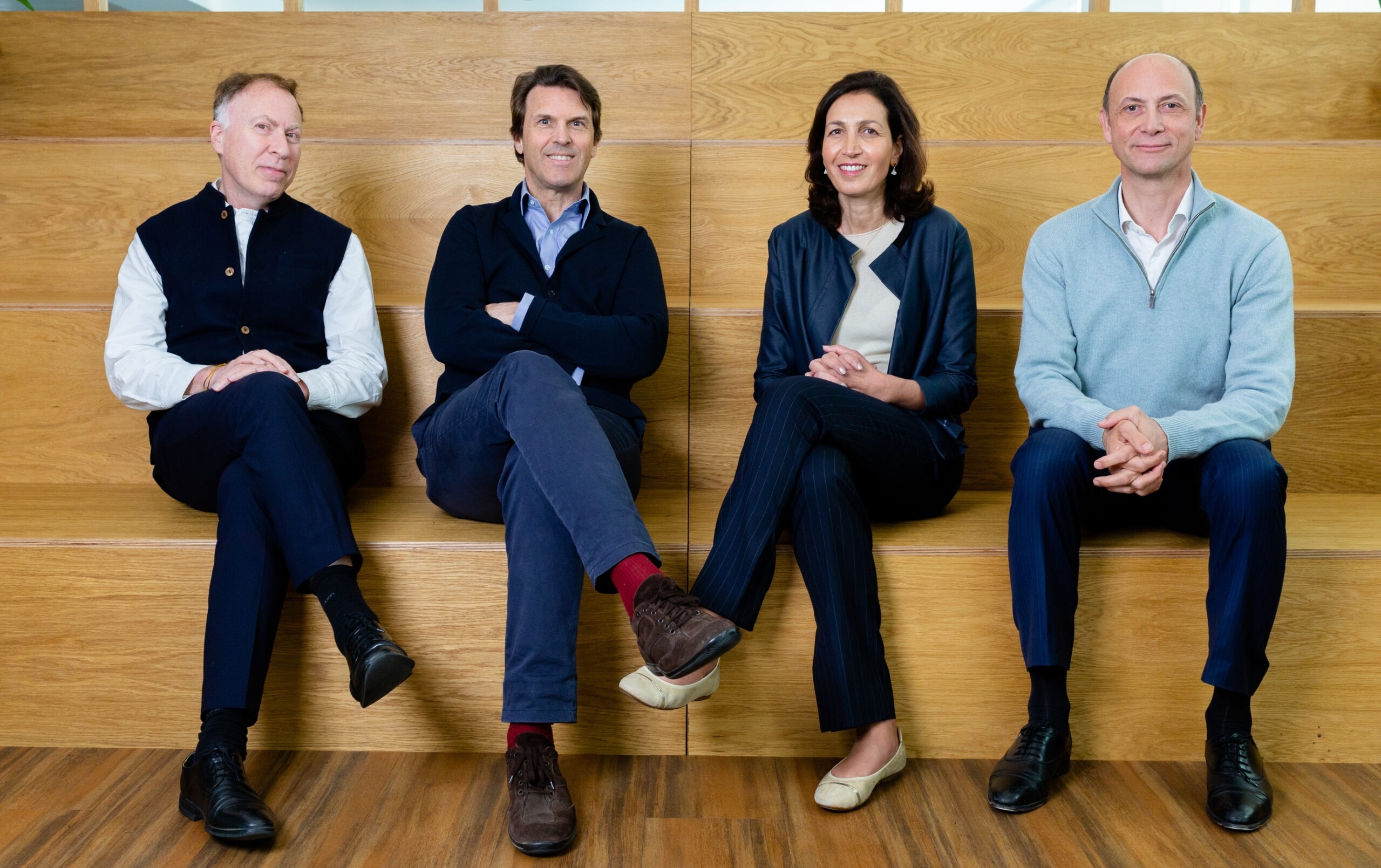 From left to right: Jeremy Oppenheim, Founding Partner of Systemiq; Hubert Keller, Senior Managing Partner at Lombard Odier; Taraneh Azad; and Jean-Pascal Porcherot.