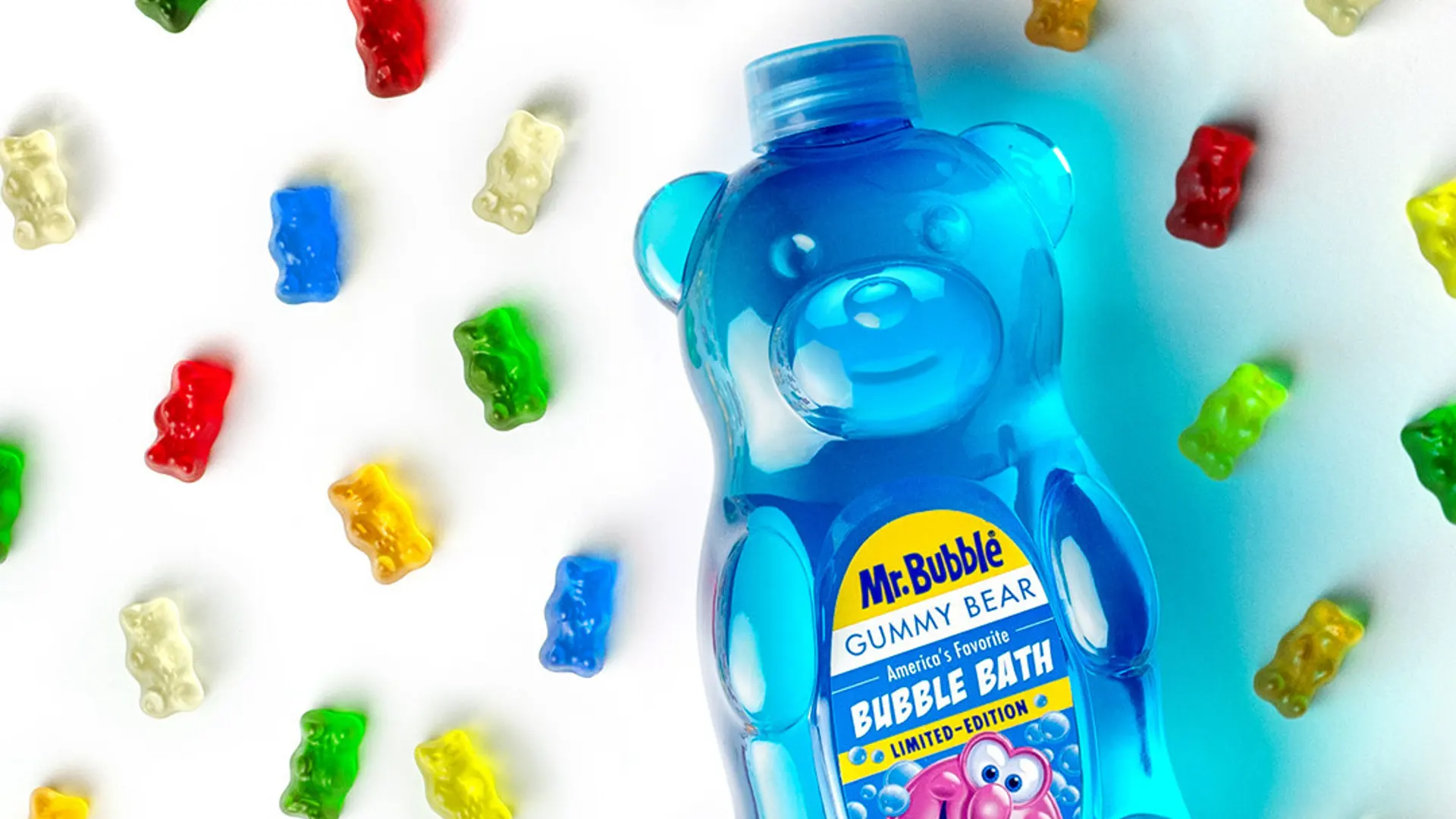 Mr. Bubble’s Gummy Bears Splash in the Bubble Bath