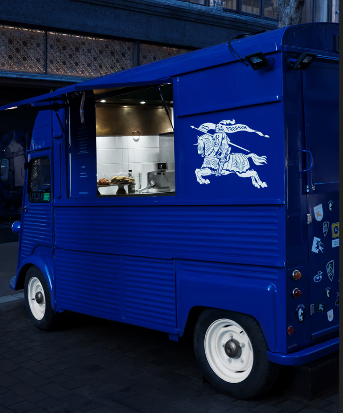 Burberry paints Harrods in Knight Blue