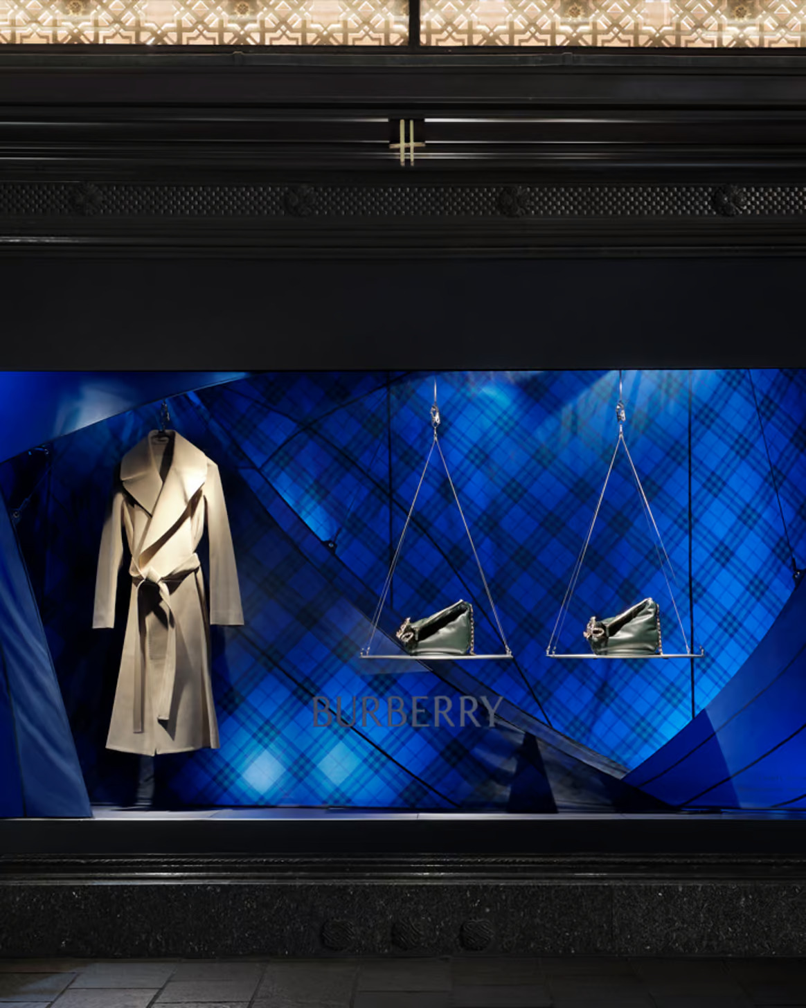 Burberry paints Harrods in Knight Blue
