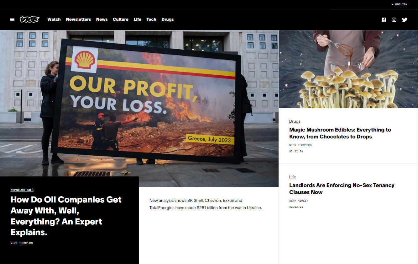 Vice Media Website
