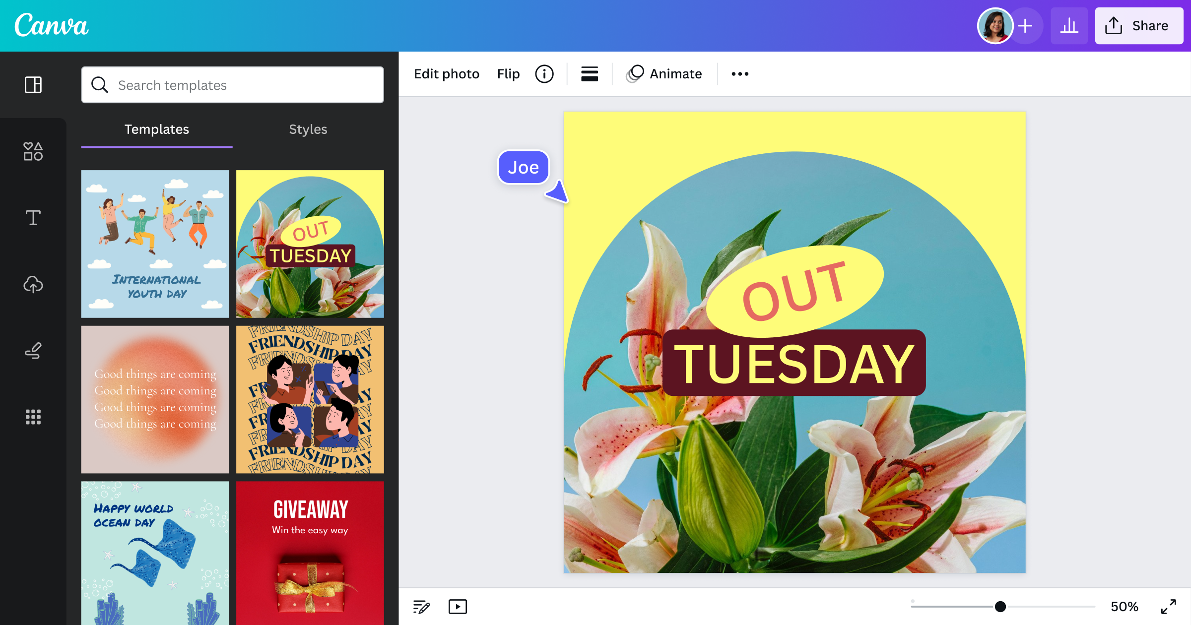 Canva, the web visual platfrom