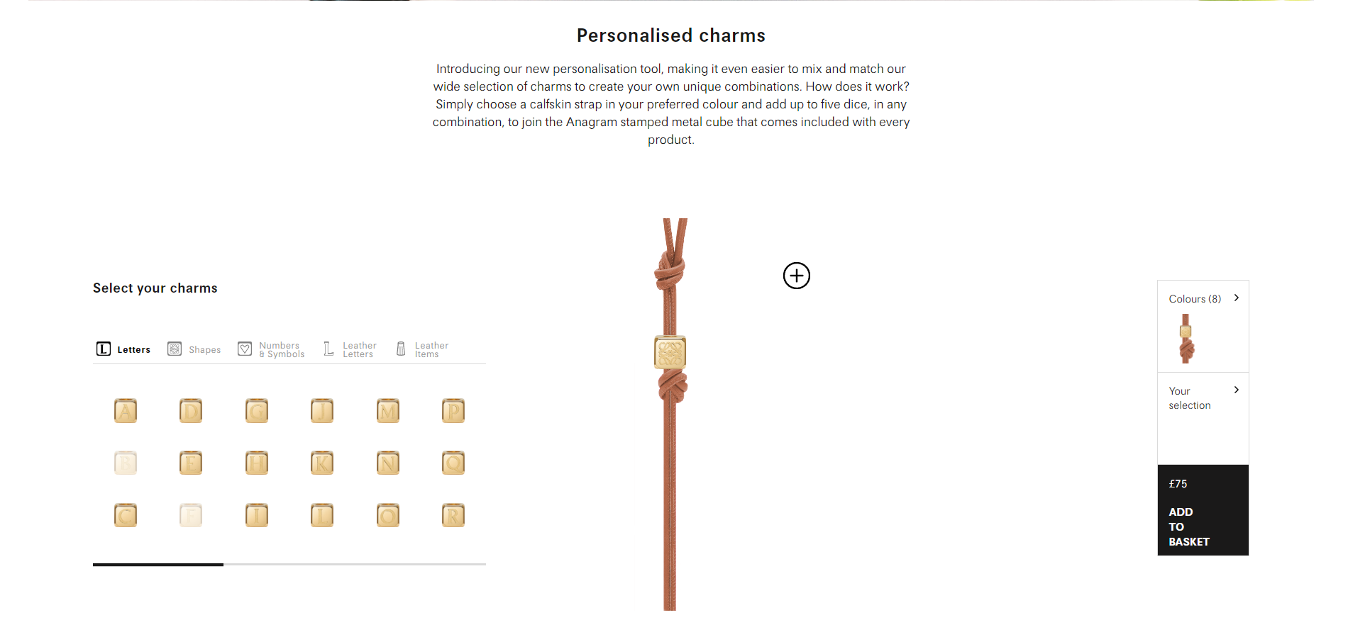 Bag charms personalisation