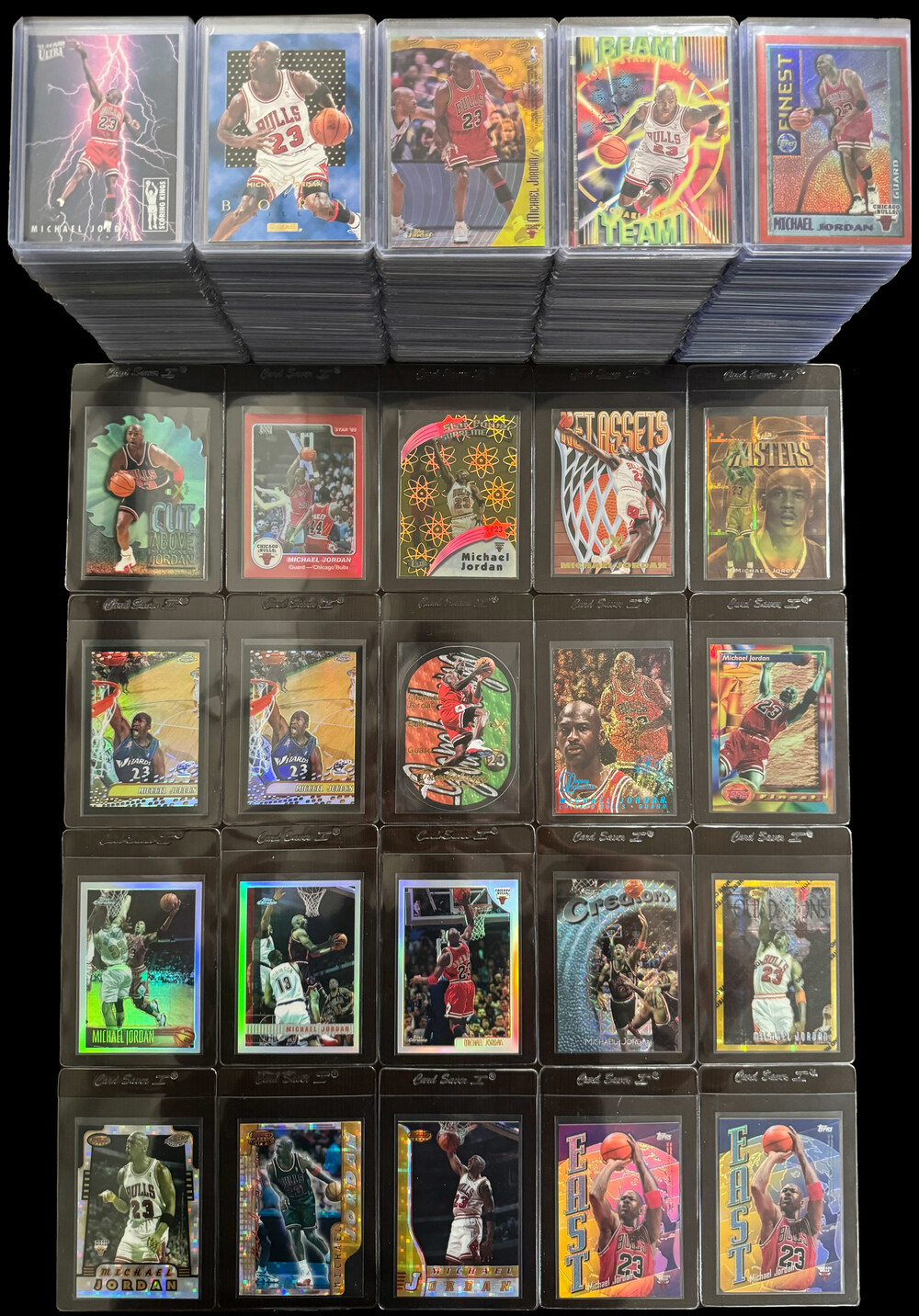 Rare High End Michael Jordan Basketball Card Collection. Image source: Auction Monthly.