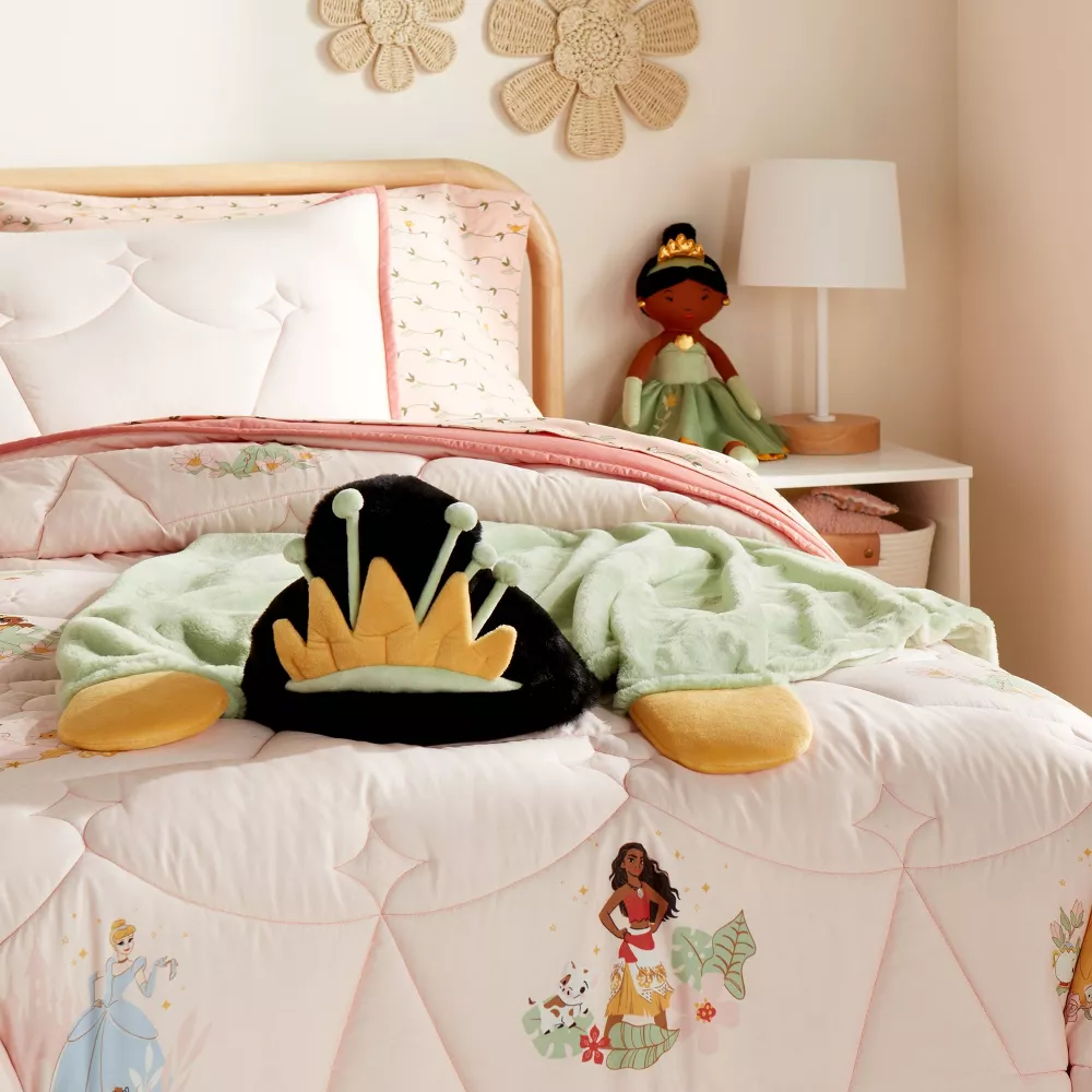 Princess Tiana Kids' Hooded Blanket - The Disney Collection by Pillowfort™. Image source: Target.