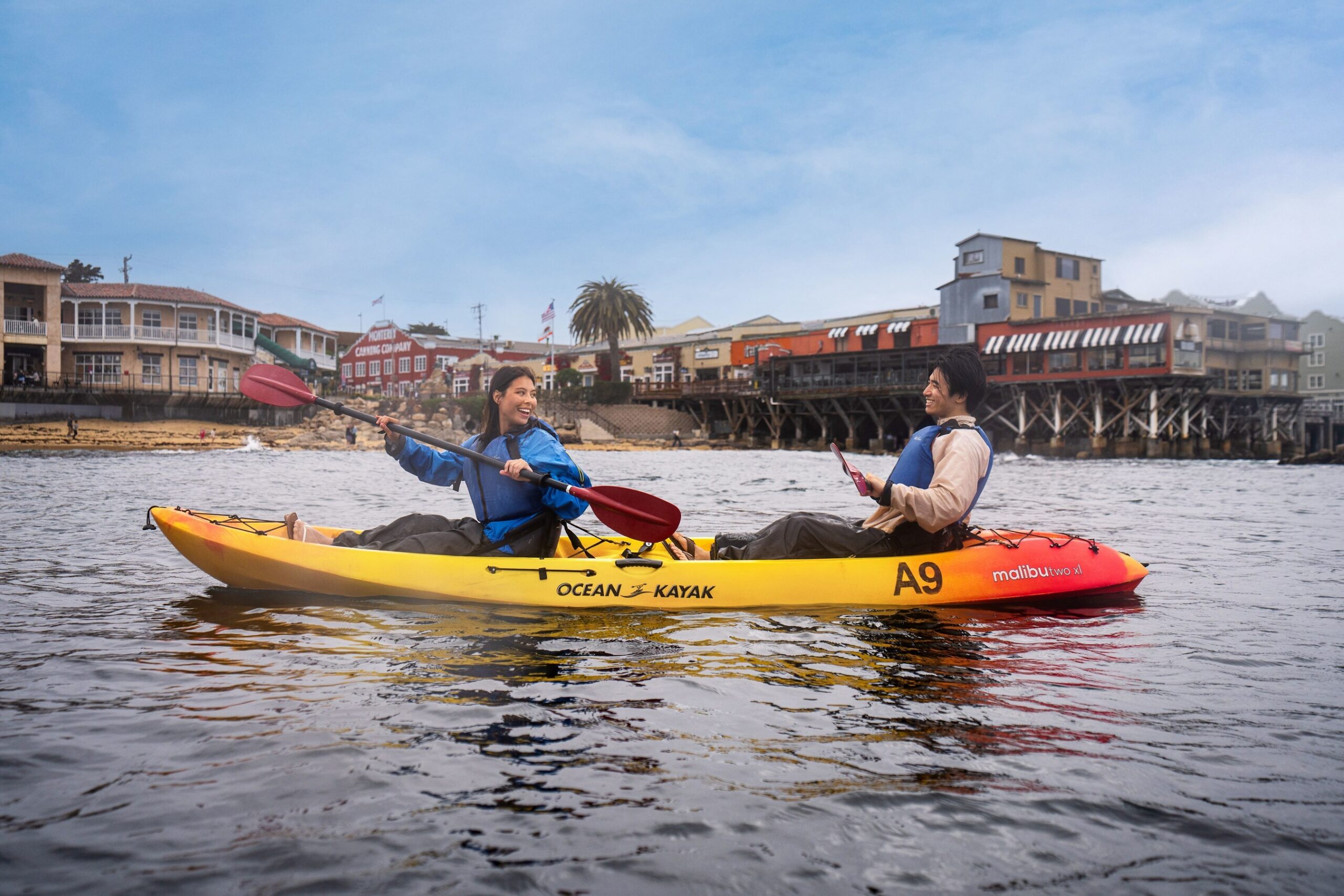 Kayaking on Monterey Bay, steps from Victorian Inn. Image source: Victorian Inn