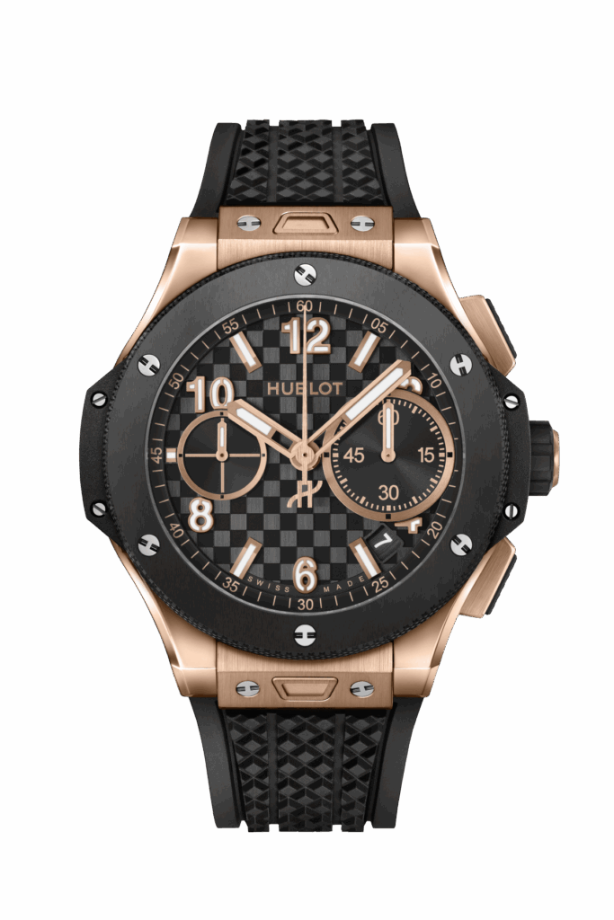 As seen on Jung Kook, the Big Bang Original Unico King Gold Ceramic. Image source: Hublot